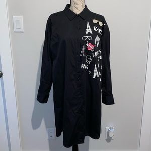 Karl lagerfeld paris button down shirt dress
